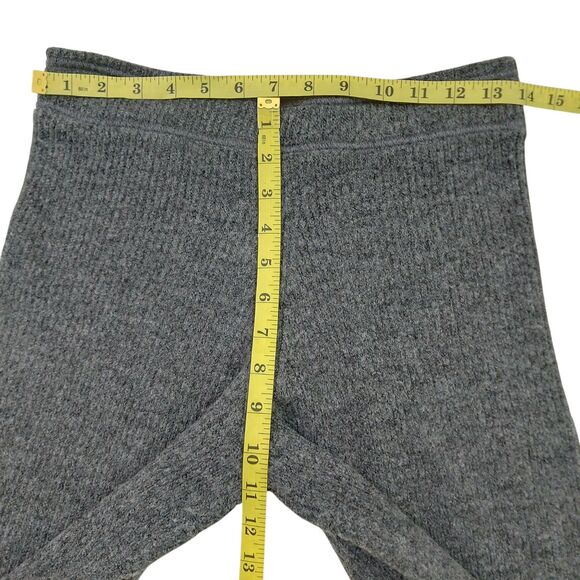 4TH Reckless Pants Womens 8 Gray Flared Ribbed Knitted Pull On Comfy Cozy Warm - Picture 10 of 12